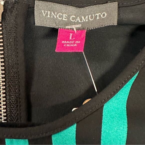 Vince Camaro Green Stripe Sheer Blouse - Picture 4 of 4